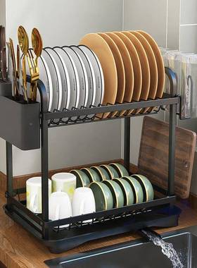 拆厨房可卸沥碗架整家用餐具置物架台面碗碟筷子水锅架收纳架HBV