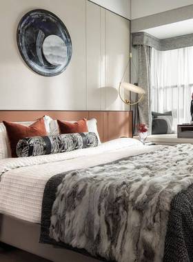 轻奢样板件间床品售楼部样PXS板房床上代用品软装现摆场极简多套