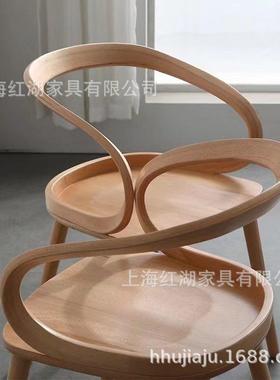 木带椅酒店会所公具寓样实板53236房家客飘房桌椅单人休闲椅子