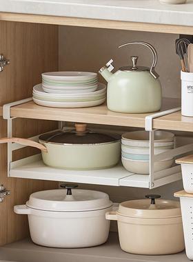 多功能厨房橱下挂篮具10540W00层板置物架分调料柜品收纳层架子锅