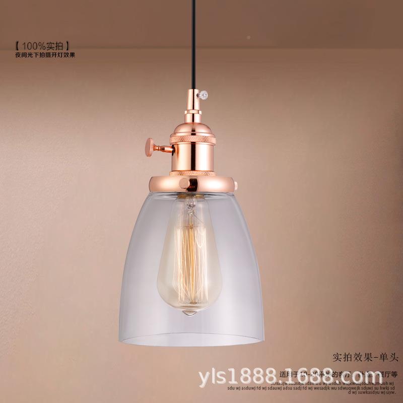 美式复古701工业风lt吊灯吧台餐厅酒f吧o装店创服意个性简约玻璃