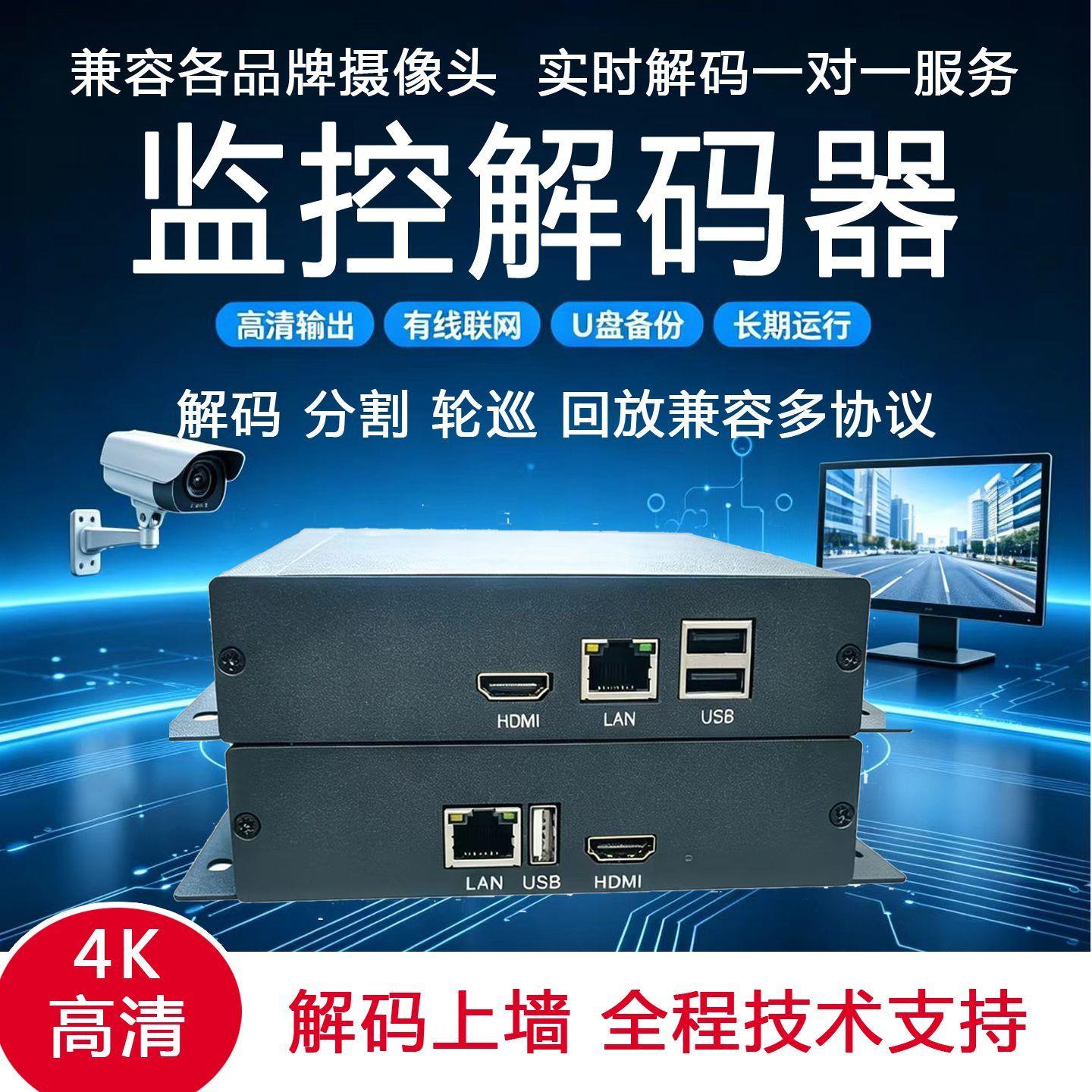 高清监控分屏解码器网络