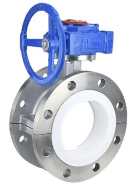 衬氟蝶D31F6不锈阀钢法VSJ兰涡轮衬4四氟耐腐蚀防腐304手动切断4