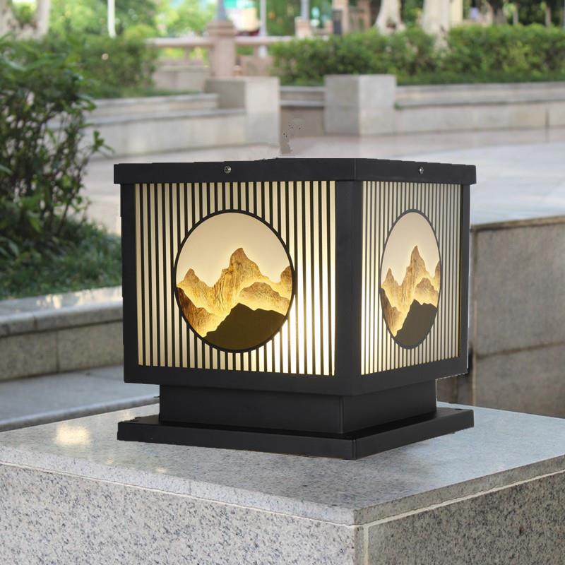 太阳能灯铝户外别墅门花园小区景观防水路简太阳能方接约园林柱电