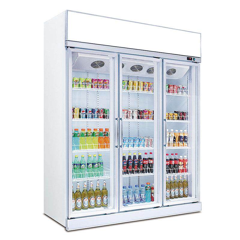冷展681示保柜双门饮料柜超市藏鲜柜商铝用两门啤酒饮料合金陈列
