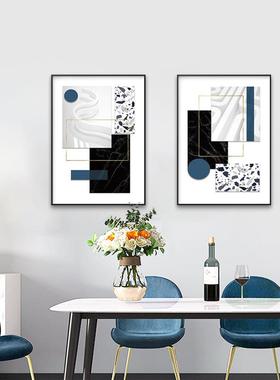 QX202111叠欧式单幅餐装画饰现代简约厅抽象饭厅墙面挂画层轻奢风