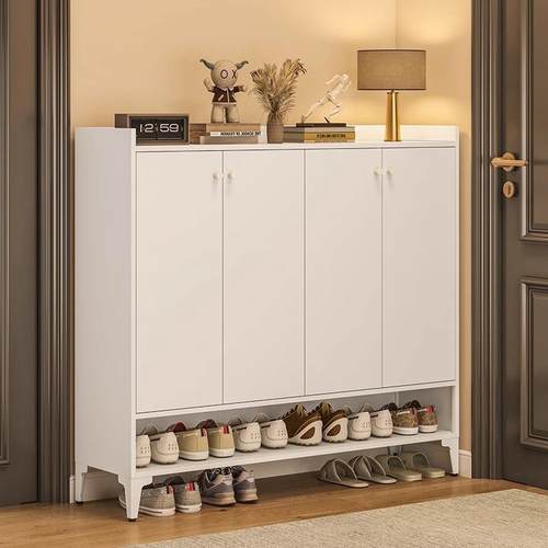 入户玄柜关鞋RYD门口带锁收纳鞋架家用门大简容口量楼道室内易鞋