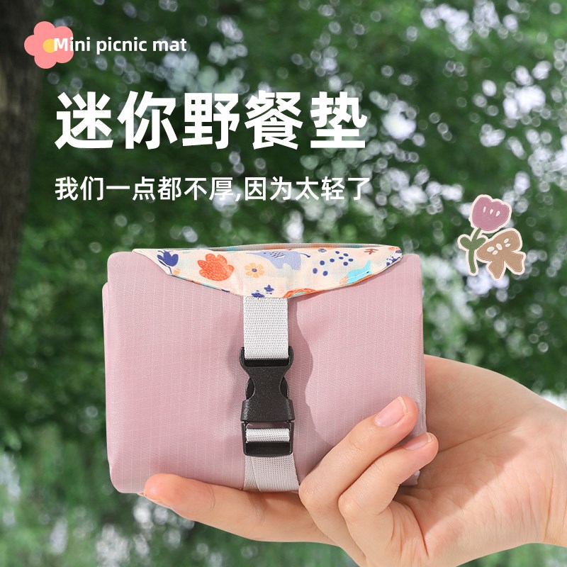草坪野餐垫子沙滩垫户外q防潮便携防水折叠座垫迷你野餐布mini露