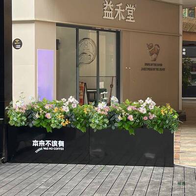断花箱花假花隔摆F9785MH5设物栅栏绿植造景花槽仿生户外布置装植