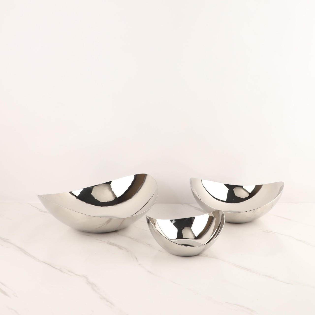 现代简约不锈钢镜面果托盘MJX面摆件餐厅桌茶盘酒几店民宿家居装