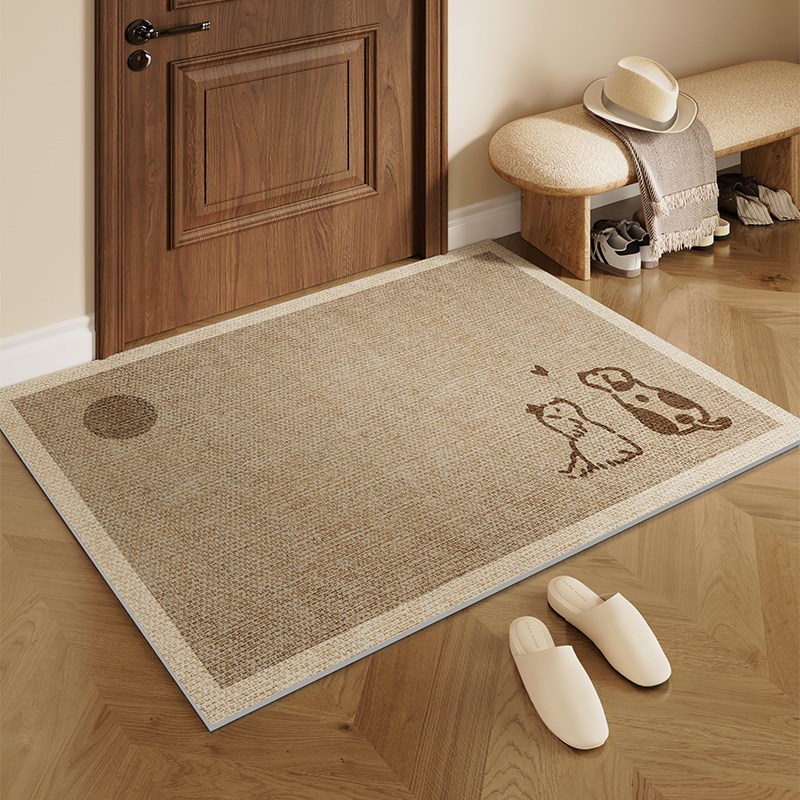 卡通狗地垫入户门进门地毯门口家用门垫防滑客厅入户玄关脚垫裁剪