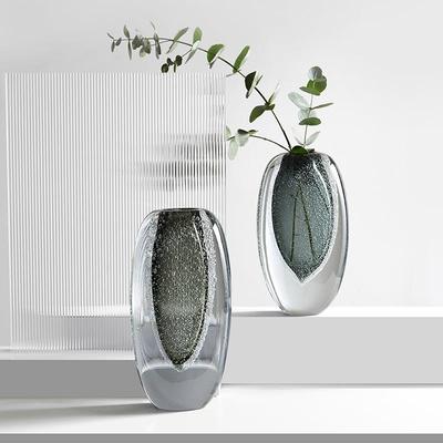 简约现代创意玻花客瓶轻奢样板摆间琉璃工艺软璃TM-63941装饰厅玄