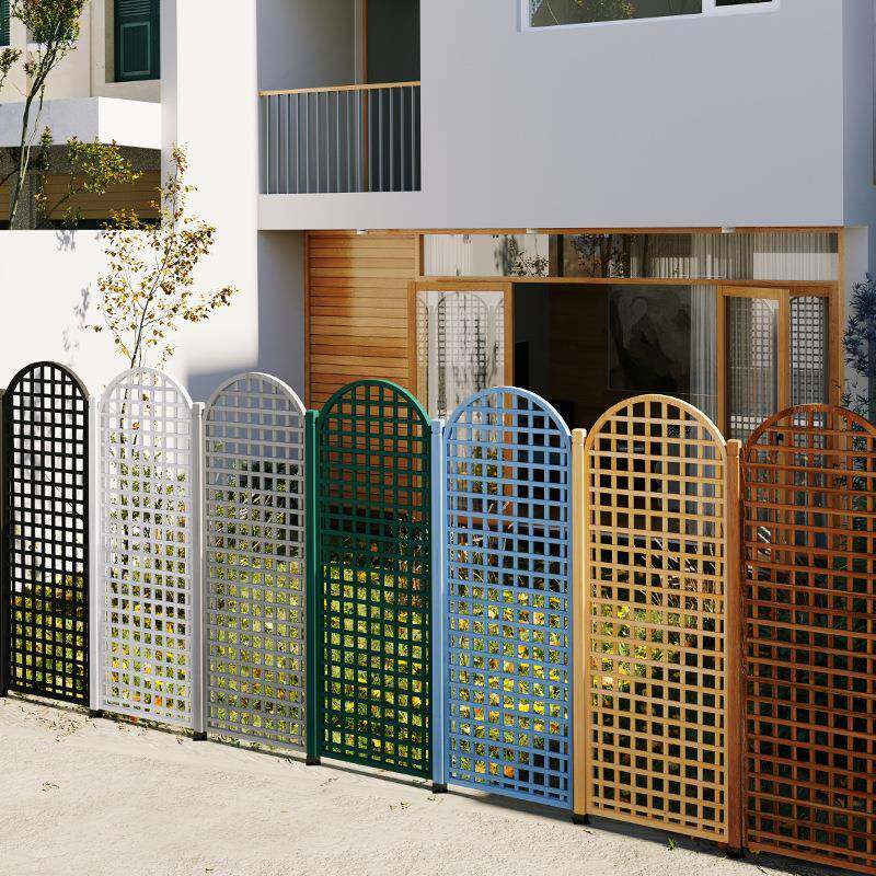 防HK5471木院网格花园围栏白色栅户外爬藤架实木篱笆栏隔断腐庭装