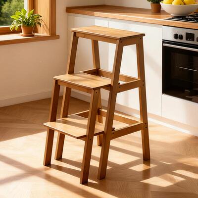 木梯凳梯子凳两用步梯家用多功子能折叠加三步梯2370折叠花架厚楼