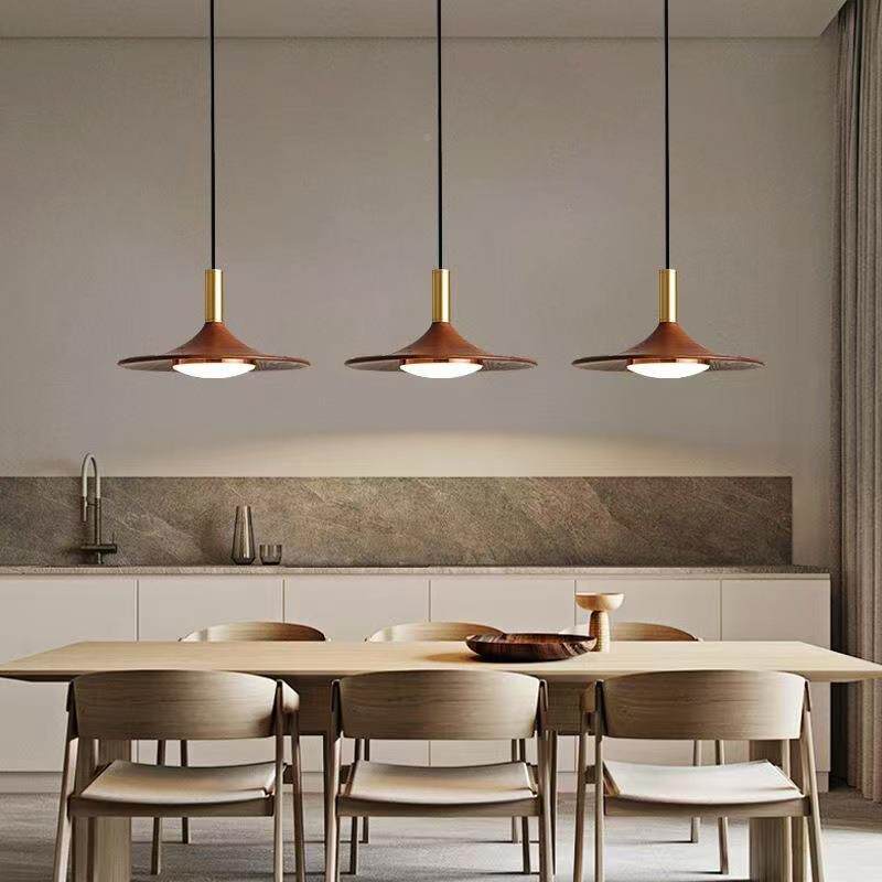 古风厅吊灯复古飞碟灯吧台日式侘寂胡352餐桃木床色头中茶室饭桌