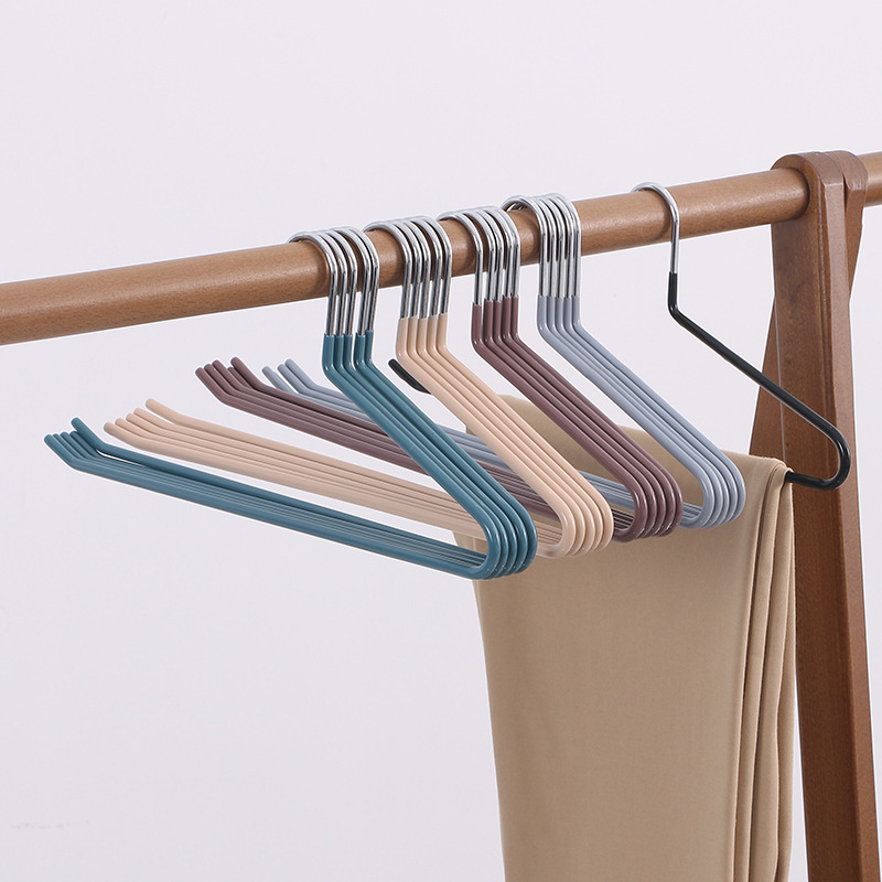 浸塑家用无痕挂衣鹅形晾衣架室内简约卧室彩色挂衣架简易金属衣挂