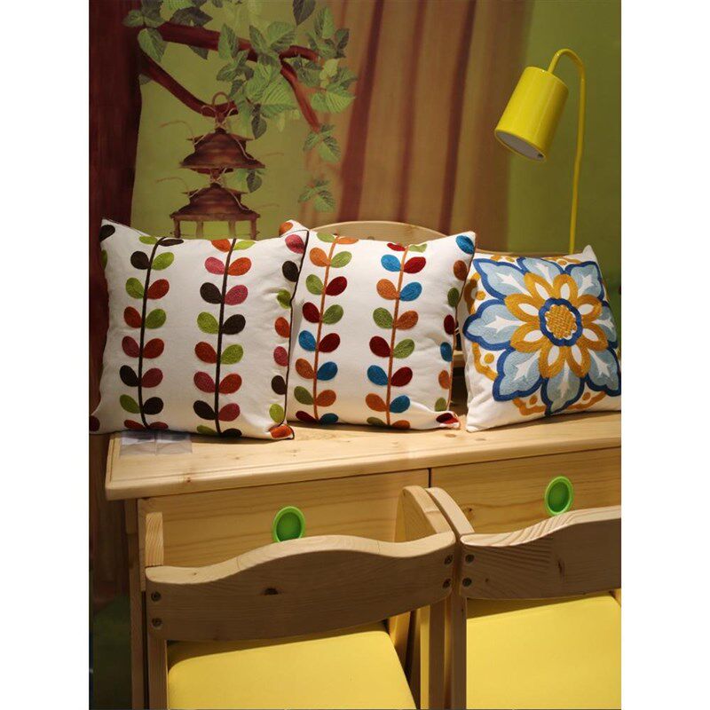 美式纯棉抱枕布艺沙发靠垫客x厅样板间抱枕套飘窗床头靠枕套可拆