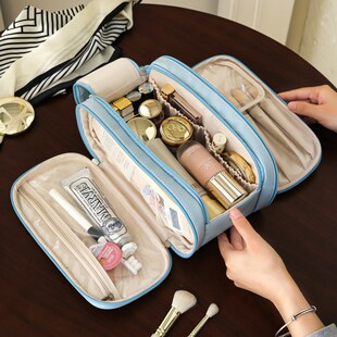 化妆包女2025新款高端立体不塌便携化妆品分区收纳干湿分离洗漱包