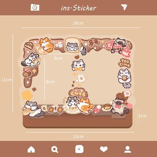 下午茶猫咪拍f立得亚克力相框3寸小卡展示架双人插卡立牌摆件可爱