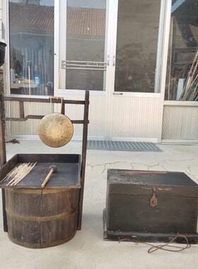 民俗怀旧糖人挑子老式走街串巷扁担挑子影视道具摆件老物件