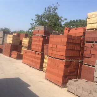 西北陕西西安路面透水砖劈开砖烧P结砖陶土砖空心砖