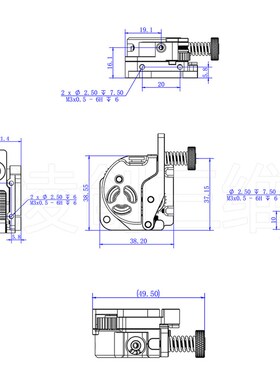 创想K1/K1C/K1Max升级全金属近程挤出机套件双齿轮驱动带电机配件