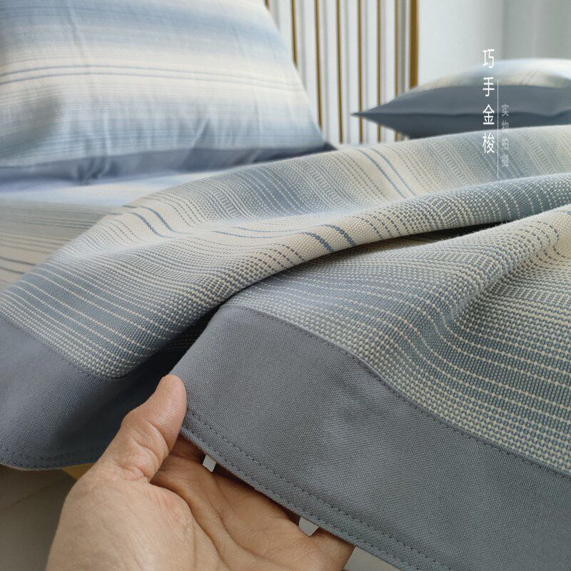 高端A类国民老粗布凉席 加厚纯棉睡单 床单三件套全棉月子凉席夏
