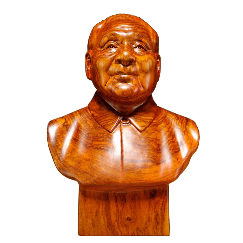 花梨木雕邓小平头像雕像工艺品摆件家居办公客厅装饰摆设商务礼品