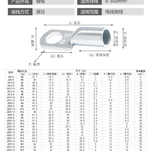 95平方 JG16船用铜鼻子JG25 12镀锡线耳接线端子