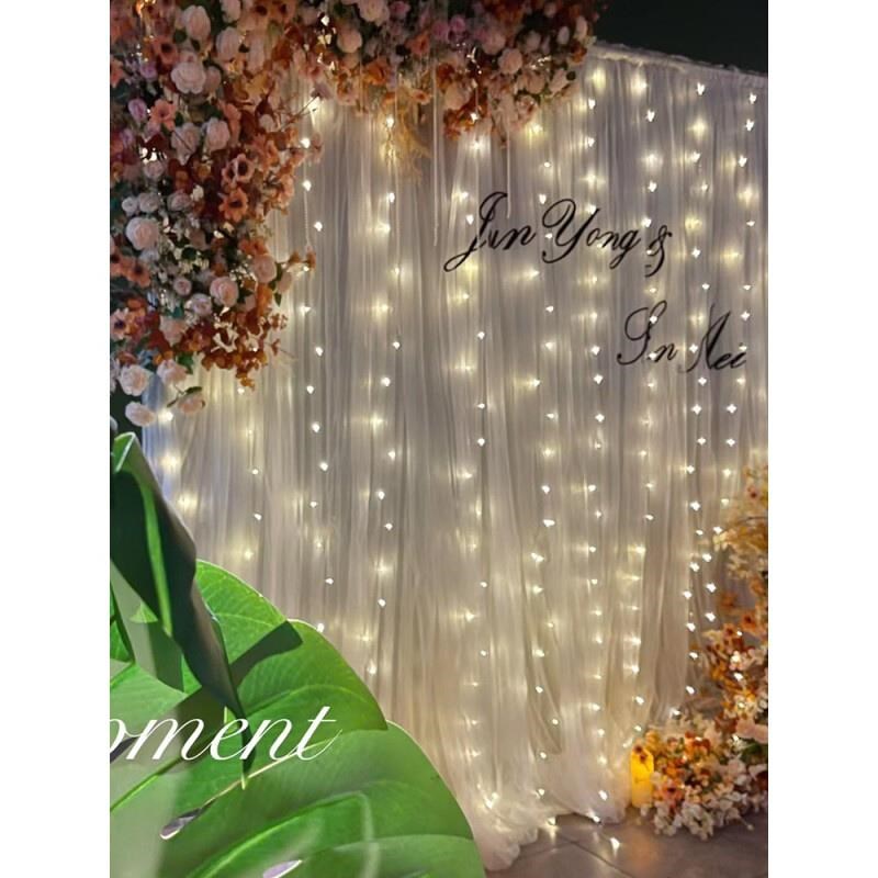 新款婚庆背景纱幔婚礼网纱布幔幕布生日幼儿园舞台纱幔布置装饰布