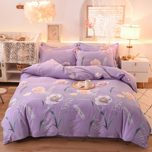 加厚磨毛四件套全棉纯棉床o单被套180x220cm220x240cm冬季床上用