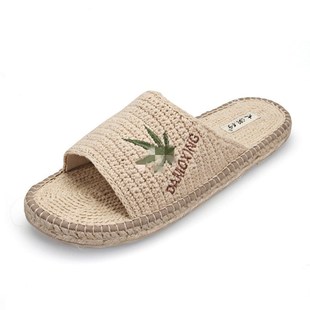 汗脚草鞋拖鞋甘谷麻鞋男女夏纯手工编织鞋吸汗透气干爽凉拖汉麻