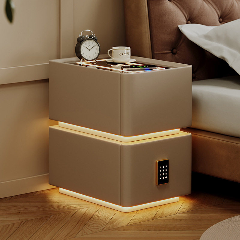 智能床头柜简约现代小型超窄2024新款无线充电30公分卧室床边窄柜,住宅家具,床头柜,淘宝优惠券,粉丝福利购,淘宝优惠卷