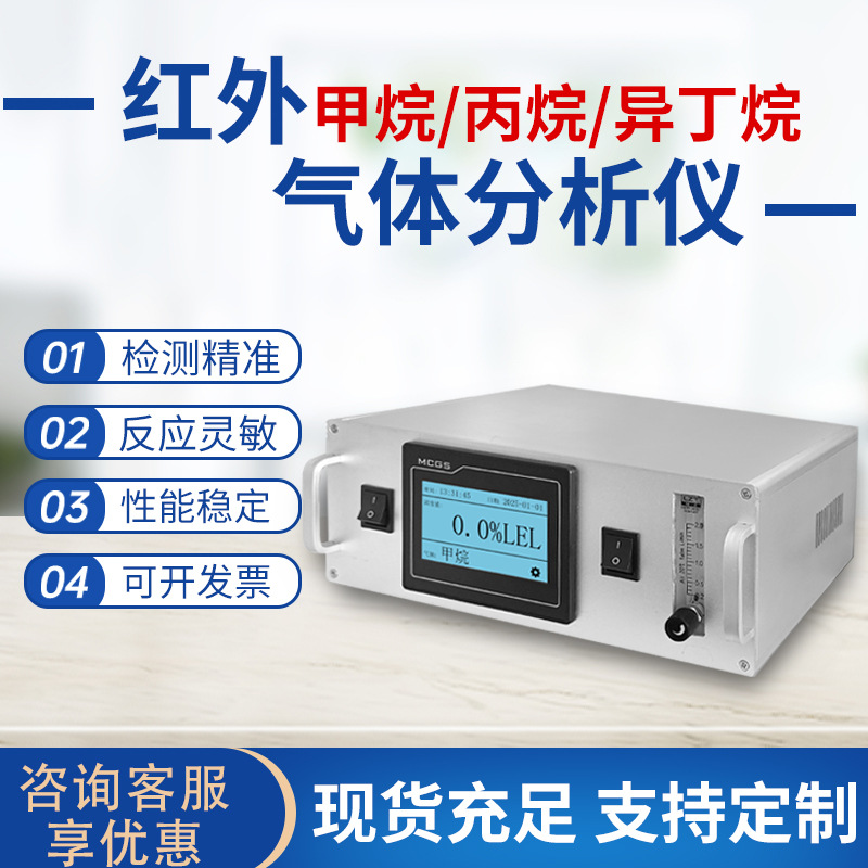 3C消防认证用在线红外气体分析仪甲烷丙烷异丁烷检测仪器实验室用