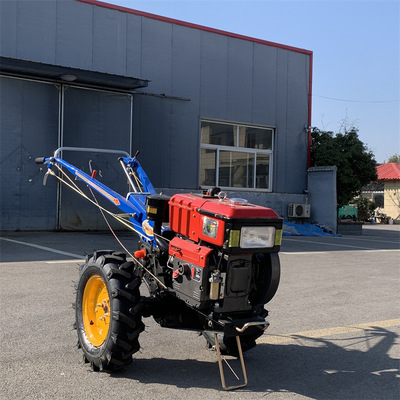 柴油单缸手扶犁地机多功能翻地耕地家用walking tractor小型手扶
