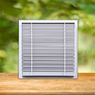 新风出风口单层风口铝合金斜叶片固定外墙防雨大百叶