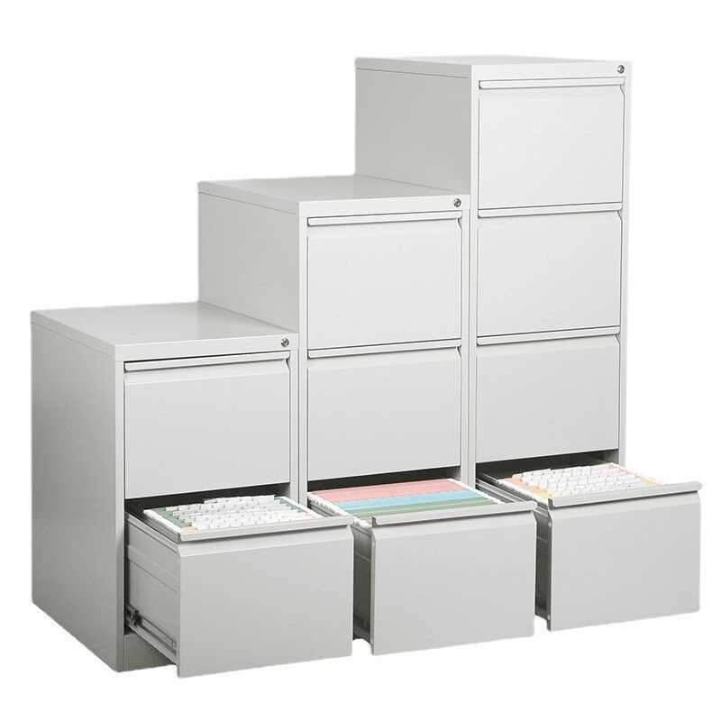 二斗卡箱快挂劳柜钢制三抽四抽办公抽屉式a4文件柜资料档案柜