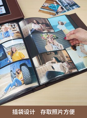 广美皮质影集复古photoalbum大容量照片家用PP相册