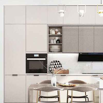 南京实木整体橱柜设计美式轻奢开放式厨房厨柜中岛台欧式全屋设计