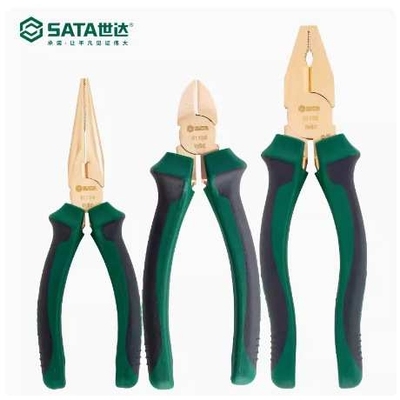 世达青铜无火花防爆工具尖口斜嘴老虎钢丝钳子31152 31154 31156