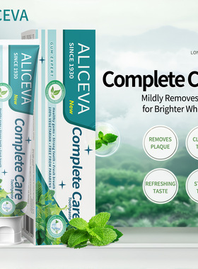 ALICEVA薄荷牙膏英文包装 Mint toothpaste中英文版外贸