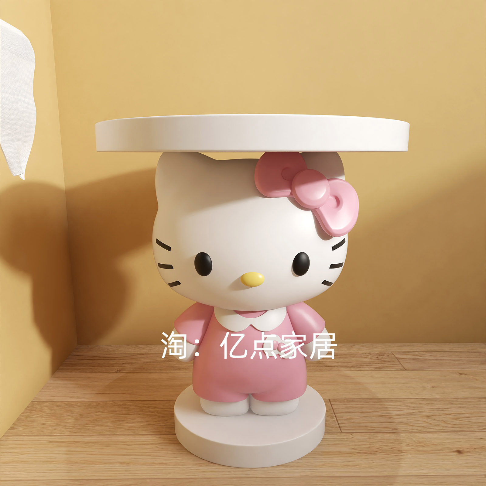 HelloKitty猫咪沙发电视柜旁边几茶几床头落地凯蒂猫装饰品摆件