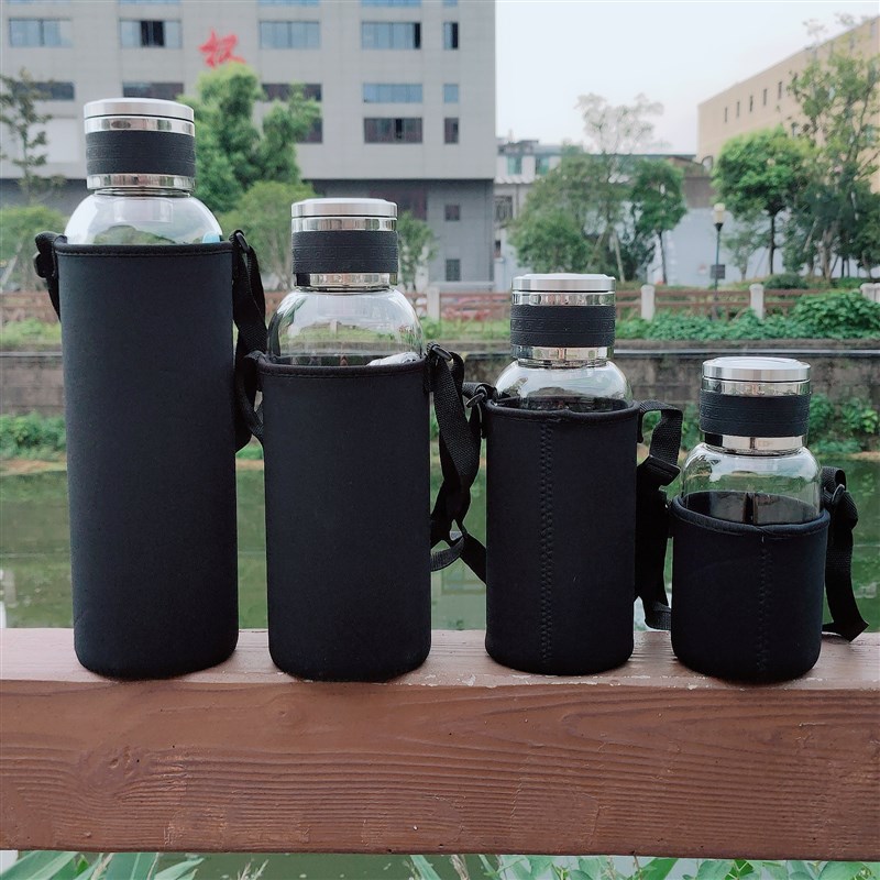 全钢盖泡茶杯子2000ML大容量玻璃杯户外便携式茶水分离水杯