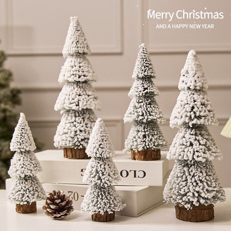 圣诞节圣诞e树装饰品小摆件微缩景观场景布置橱窗礼物造景冬季氛