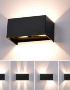 室外防水卧室过道黑色白色现代简约浴室客厅卫生间led壁灯