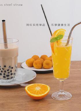 304不锈钢吸管保温杯水杯直饮吸管儿童耐热加R长弯管家用环保吸管