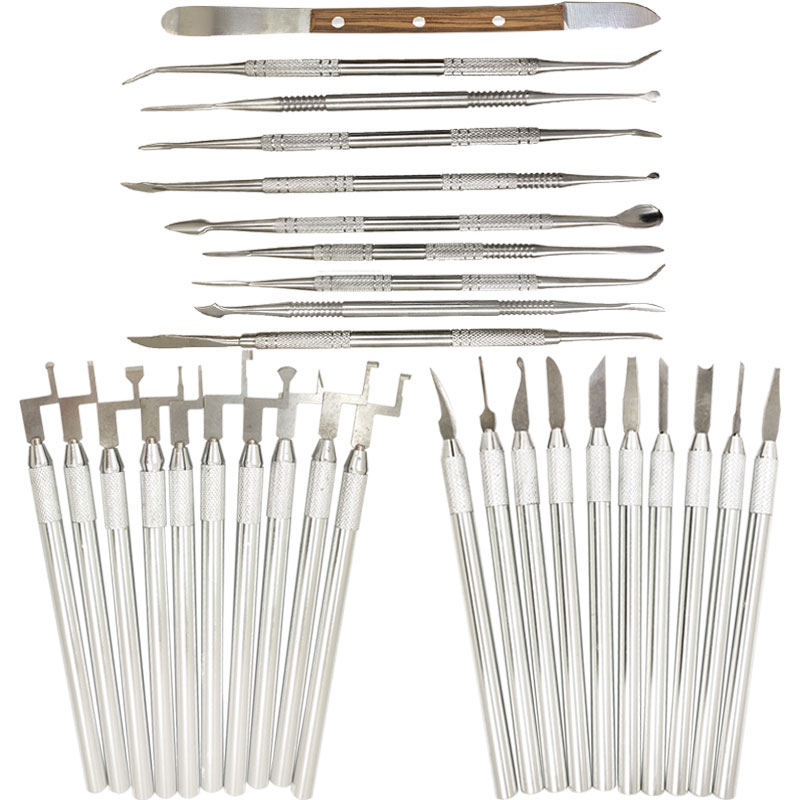 先创牌雕刻刀掏底刀模型DIY硬蜡首饰雕蜡刀打金工具器材10支