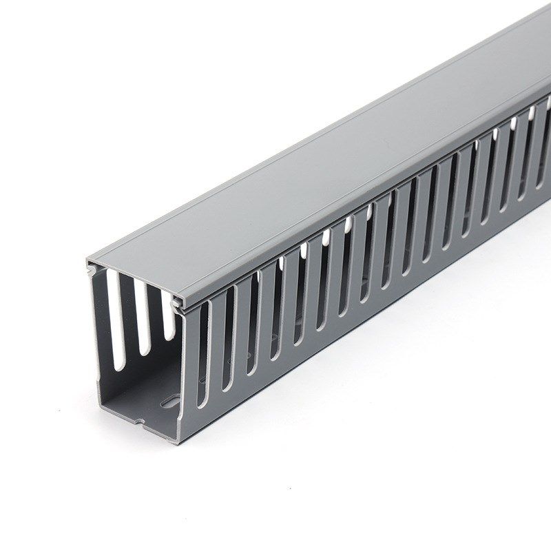 pvc线槽加厚开口粗齿理线槽 工程机柜阻燃明装走线卡线配线槽