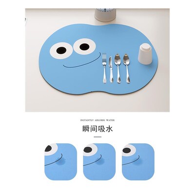 卡通洗厨房藻台盘面沥XDT0263水垫硅泥吸水P垫卫生间手台面牙刷杯
