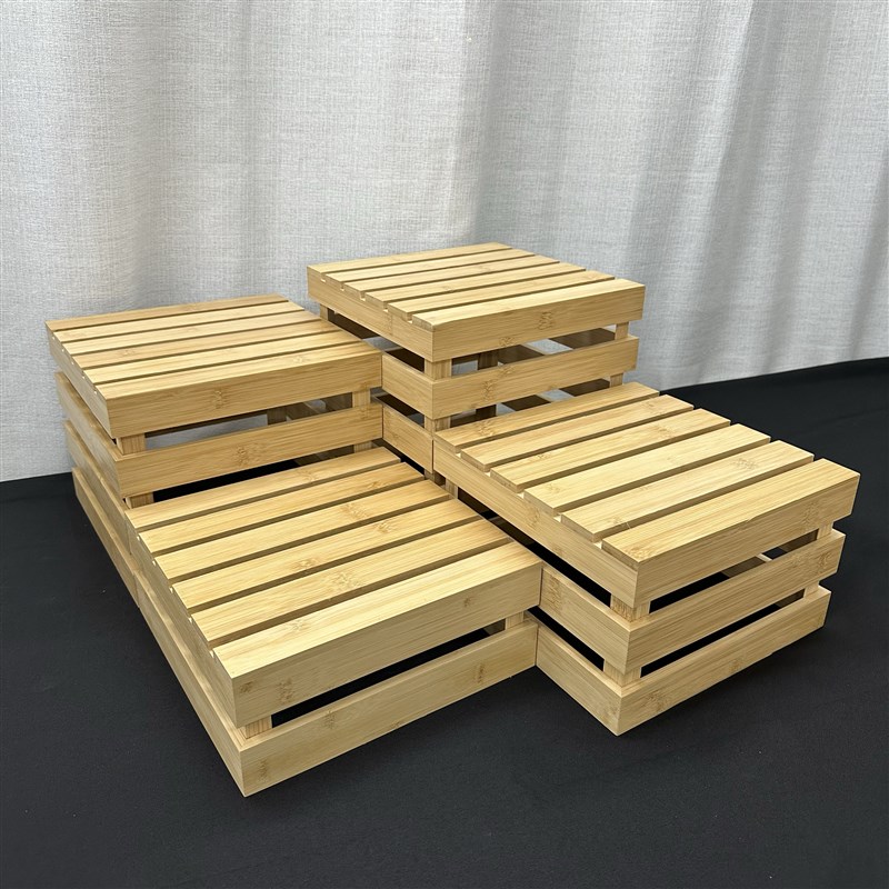 竹木甜品台展示架自助餐冷餐台茶歇摆台寿司台摆件